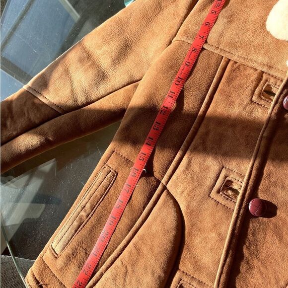 NWOT Genuine Mexican Handmade Suede Sherpa Shearling Coat - Picture 15 of 16